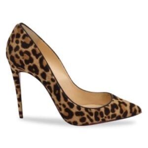 Christian Louboutin size 37 so Kate 120 pumps pony hair leopard black